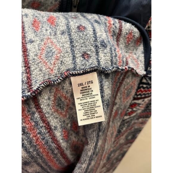 Aeropostale Men’s 2XL 1/4 Zip Soft Fleece Pullover Sweater Aztec Pattern Outdoor - Picture 5 of 7